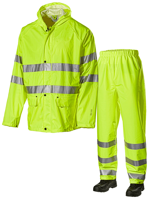 Regnsæt Jakk+Buks 2211PU Hi-Viz Gul Str. S