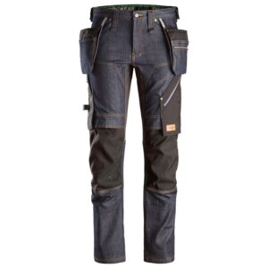 SNICKERS Arbejdsbukser FlexiWork Denim med hylsterlommer 6955 denim/sort - C48