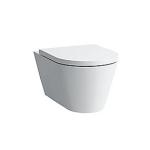 Kartell By Laufen "Rimless" væghængt Design toilet skjult montering i hvid med LCC (rengøringsvenlig overflade) - 545x370 mm