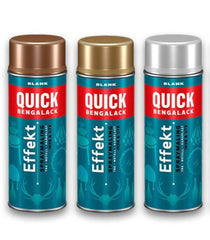 Quick Bengalack Effektspray - Guld, Sølv, Kobber - Spraymaling