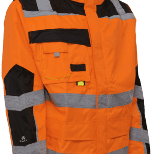 Hi-vis arbejdsjakke 086004R orange/sort Str. S