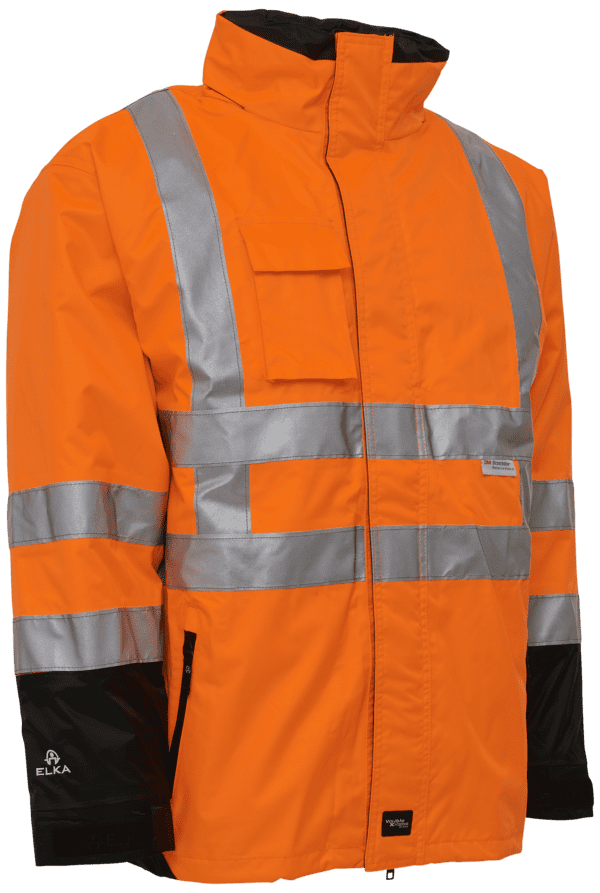 Hi-vis arbejdsjakke 2-i-1 086100R orange/sort Str. XS