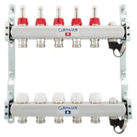 Salus GVM-F gulvvarme fordeler m. flowmeter, til 8 kredse kredse