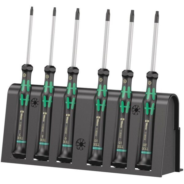 Wera 2067/6 elektronik TORXÂ® BO skruetrækkersæt + rack